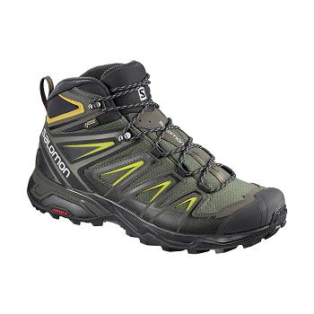 Salomon Férfi X ULTRA 3 Mid Cut GTX Túracipő Olivazöld